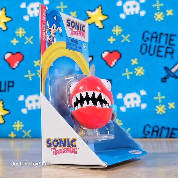 Jakks Pacific Sonic the Hedgehog Chopper 2.5" Collectible Video Game Figure New - Picture 2 of 11